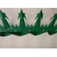 Powder Coated Anti Climbed Security Spikes For Top Of Fence , Dark Green