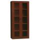 Glass Swing Door Metal Filing Cabinet Wooden Grain Thermal Transferred