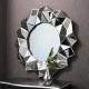 Hotel Round 3D Wall Mirror 35 Inches / Customer Size Faceted Framless Design