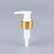 White Gold Plastic Lotion Pump , 1.2cc Hand Soap Pump Aluminium Material OEM