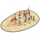 780*300*250cm Rope Playground Equipment , Outdoor Rope Play Structures For Kindergarten