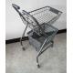 Japanese Style Supermarket Steel Folding Shopping Basket Trolley / Push Cart