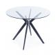 Restaurant Furniture 12MM Painted Glass Top Dining Table