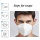 5 Layer EarLoop Non Woven Dustproof KN95 Face Mask