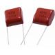 Heatproof Red PET Film Capacitor , Stable Metallized Polyester Capacitor