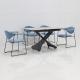 120x80x75cm Modern Rectangular Dining Tables Extending With 4 Chairs