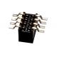 8 Pin Female Header Connector 1.27mm X 3.4mm Single Row SMT Type Black