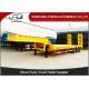 3 Axles Low Bed Semi Trailer Sale  In  Africa 50 Ton With Ramp 12 Wheelers