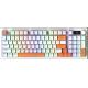 Detachable Wired Keyboard With Iron Plate + ABS Structure Silver Film Supports White / RGB Light Switching