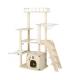 Commercial E-commerce Stores Cat Tree Wood Sisal Multilayer Cat Scratch Tree with Cat Bed