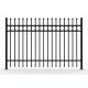 Crimped Spear Steel Picket Crimped Spear Fencing Panels 4 Horizontal Tube