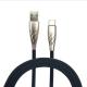 USB2.0 Cell Phone Charging Cords Denim Metal 1m 3.1A