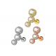Sterile Gold Body Piercing Jewelry Earrings For Cartilage Tragus Dia 3×3mm ODM