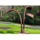 Modern Style Corten Steel Sculpture Abstract Outdoor Garden Leaf Sculpture