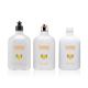 500ml Toiletry Plastic Packaging Bottles White Transparent With Cap 28/410
