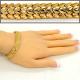 Big size thick chain Trendy jewelry Men & Womans bracelet Bangle 18K Real Gold Plated Lin