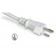 Swiss SEV 10A 250V 3 Prong Power Cord , White Custom Ground Power Plug