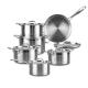 High Quality 304 Stainless Steel Ware 12pcs Cookware Set Cooking Food Pot