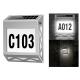 DC 4V Outdoor Solar House Number LED Door Sings Wall Stainless Steel 500mAh