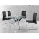 Tempered Glass 0.12m3 67kgs Modern Dining Room Sets