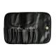 Travel Black Faux Leather Makeup Brush Case Bag Holder Roll Pouch Tool