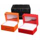 High Glossy Orange PU Leather Watch Box Custom LOGO Printing Environmentally Friendly