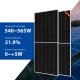 JA Rooftop Solar Panel 540W 555W 560W 565W Solar Mono Perc Half Cut Shingled