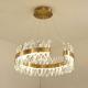 Semi Ellipse Luxury Pendant Lights K9 Crystal Ceiling Light Chandelier 4500K 6500K