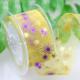 Clear Yellow Printed Sheer Ribbon Wear Resistant Durable For Gifts Packaging
