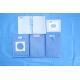 Blue Anti Static Medical Sterile Fenestrated Drape Angiography Pack