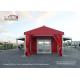 100sqm Outdoor Event Canopy Multi - Sides Red And White Roof / Party Tent Marquee