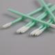 China Manufacture Industrial Green Handle Disposable Polyester Swabs For Electronics