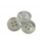 White Color Plastic Shirt Buttons With Rim Pearl Effect In 18L Use On Shirt