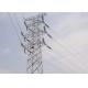 Hot Dip Electric Power Line Towers , Q235B / Q345B Steel Transmission Tower
