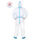 PPE Non Woven Hazmat Suit White Chemical Uniform Disposable Jumpsuit Medical