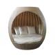 Outdoor nest shape Aluminum rattan sunbed with cushion & pillow---6152