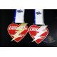 Heart Shape Die Casting Metal Award Custom Logo Medals Sublimated / Heat Tranfer Printing Ribbon