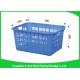 Health Blue Plastic Food Crates Big Capacity Easy Stacking Long Service Life
