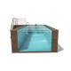 Customized Clear Acrylic Wall Sheet Prefab Pool with Filter Tank and Brown Desig