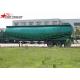 Banana Type Fuwa 3 Axles Bulk Cement Semi Trailer Green Colour CCC ISO Certification