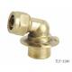 TLY-1240 1/2-2 aluminium pex pipe fitting brass tee wall NPT nickel plated water oil gas mixer matel plumping joint