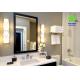 Square Shaped Contemporary Silver Wall Mirror Long Service Life Ultra Clear Glass Material