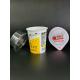 150ml plastic yogurt cup with foil lid and plastic lid