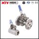 1/2 -2 Normal Temperature Manual 2PC Flanged Ball Valve with ISO 5211 Direct Mounted Pad