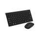 Wireless 2.4G All Black Keyboard And Mouse Set Simple Style For Office Home