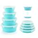Collapsible Bowls For Camping Set Of 4 Silicone Food Storage Containers With Lids Silicone Lunch Box BPA Free Oven Safe