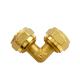 Certified ISO Yellow brass color CNC Precision Machined Elbow Pex Compression Fitting