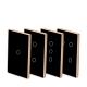 Black 600W Tuya Smart Switch Tempered Glass Light Switch 86x86