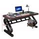 Customers Logo Office Home School Computer Desk with Tempered Glass