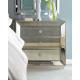 5 Star Hotel Mirrored Night Stand Bed Side Table with Wooden Beads Decorate
